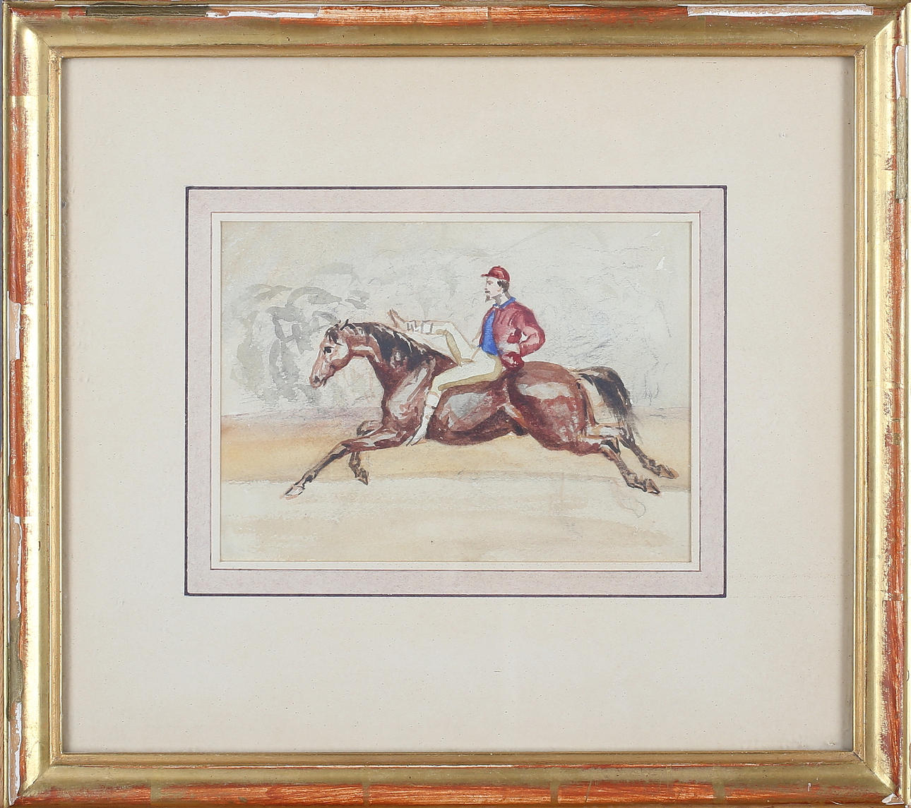 GEORG ARSENIUS. TILLSKRIVEN. (1818-1903), Cirkusartist till Häst, akvarell på papper, osignerad.