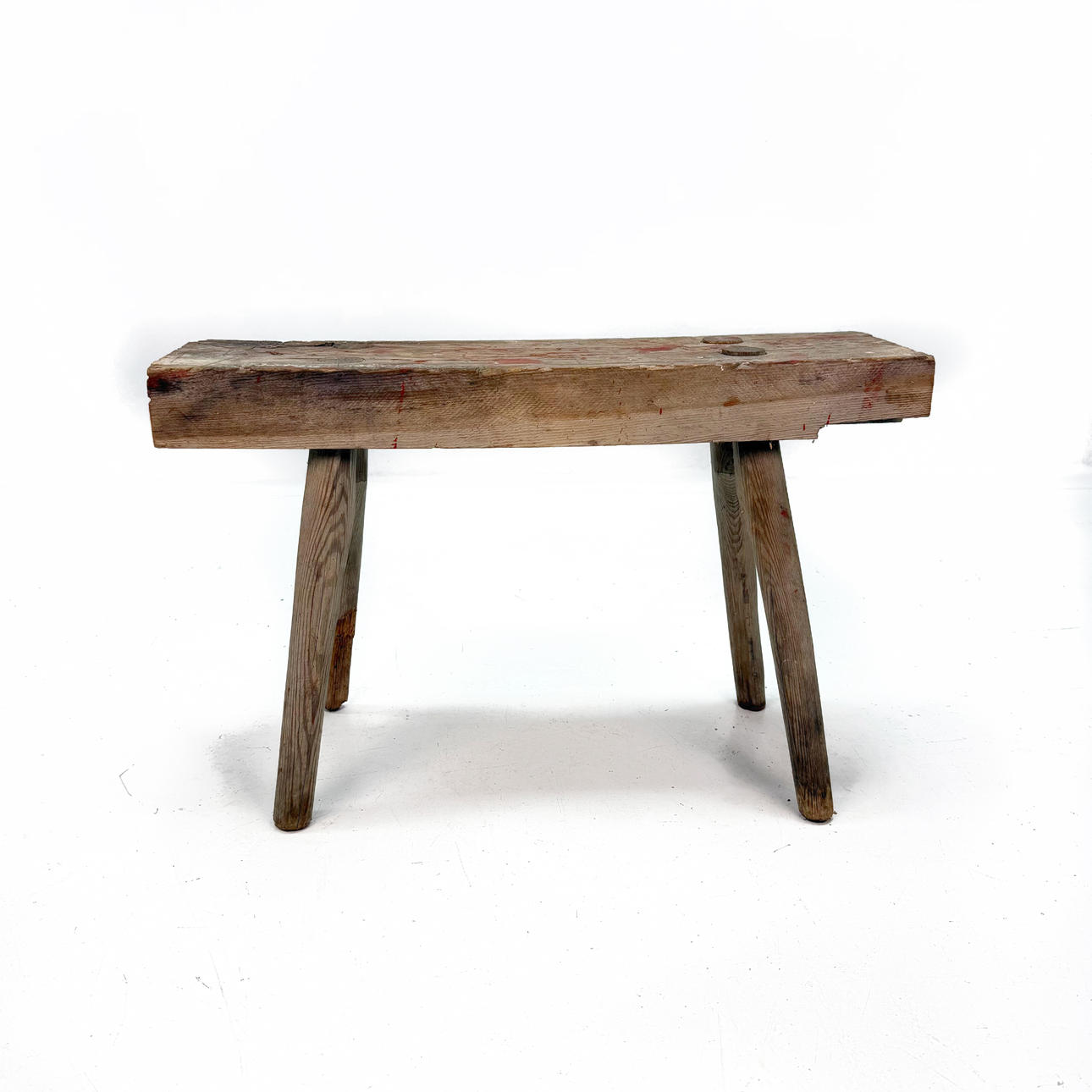 STOOL - allmoge, wood 18/1900 century.