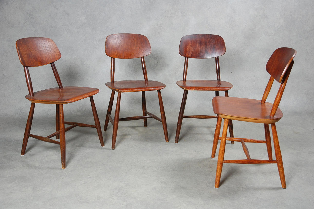 STOLAR, 4 st Paus28/T, Martinsson och Axelsson för Nässjö stolfabrik 1950-60 Tal.