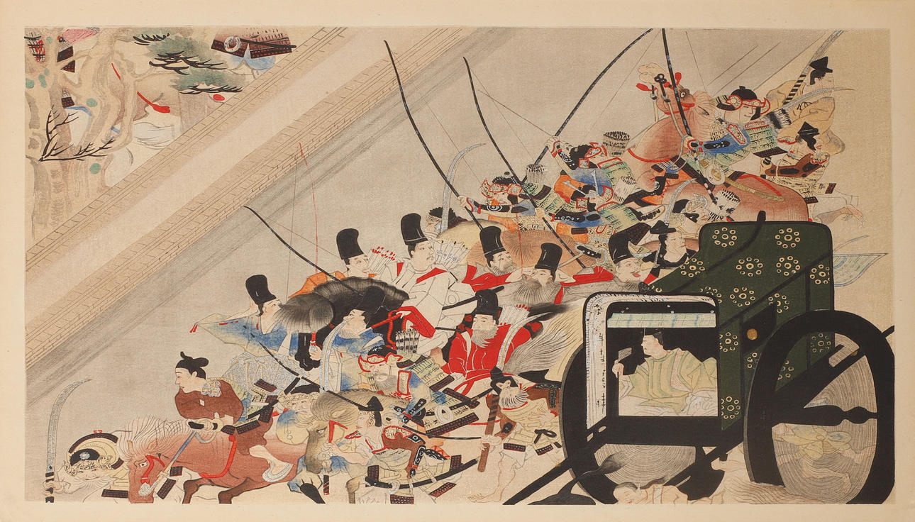 TRÄSNITT, 4 st, Japan, oidentifierade konstnärer.