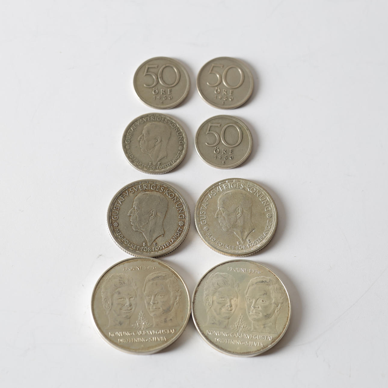 COIN, 8 pcs. Silver, 20th century.