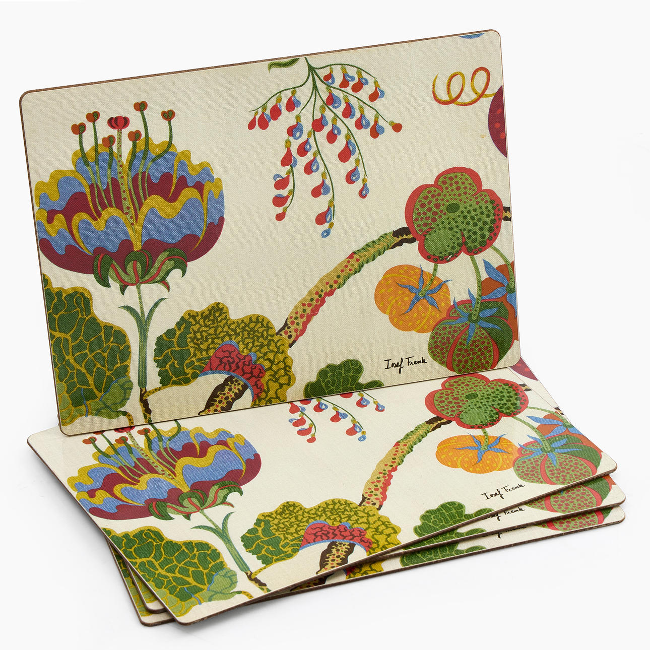 FIRMA SVENSKT TENN / JOSEF FRANK. Bordstabletter "Vegetable tree", 4 st