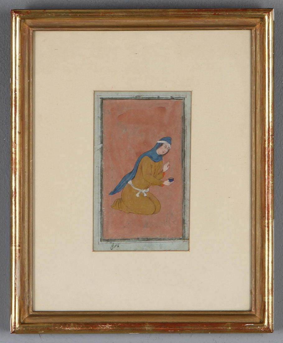 OKÄND KONSTNÄR. Figurkomposition, blandteknik, signerad, orientalisk.