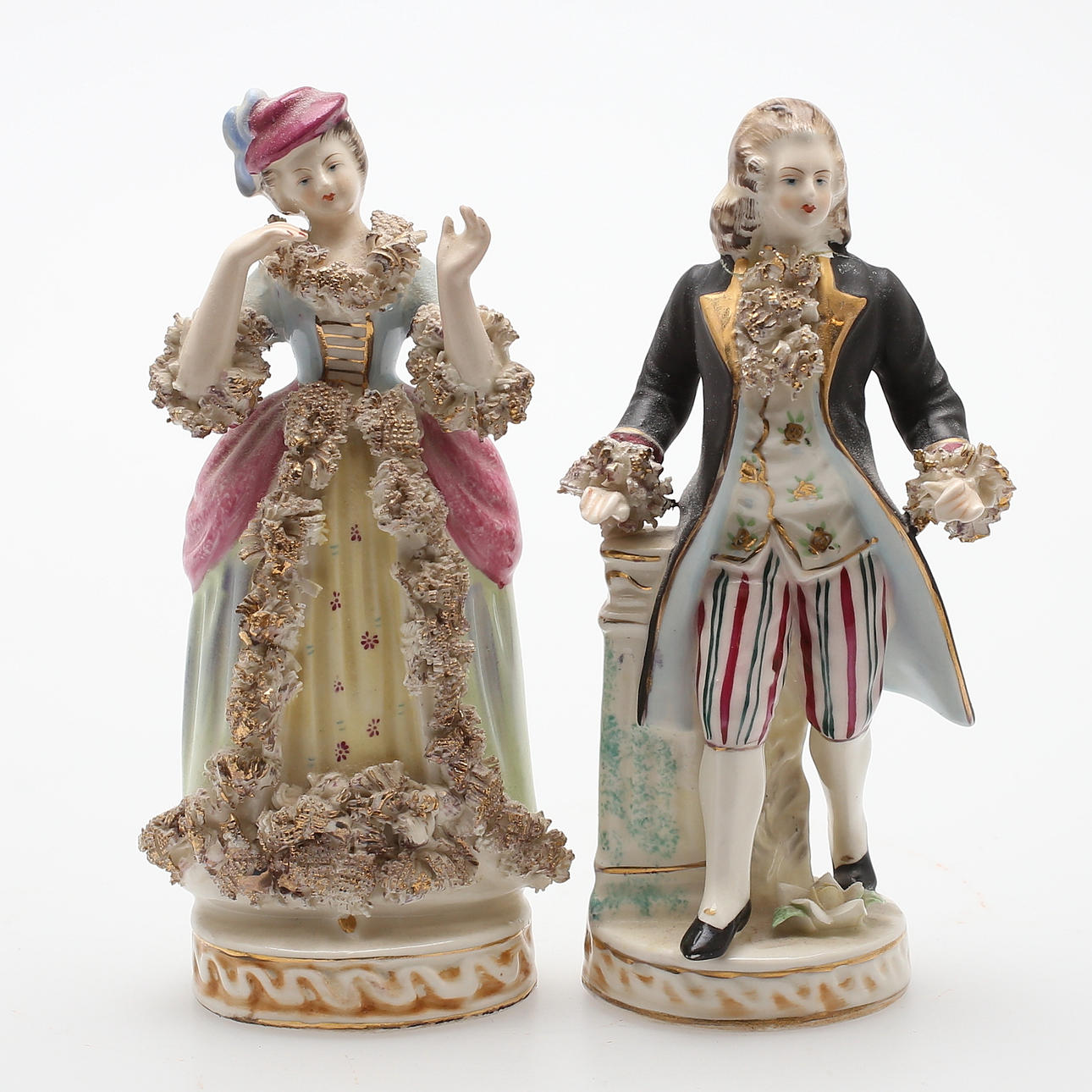 FIGURINER, 2 st, porslin, 1900-tal.