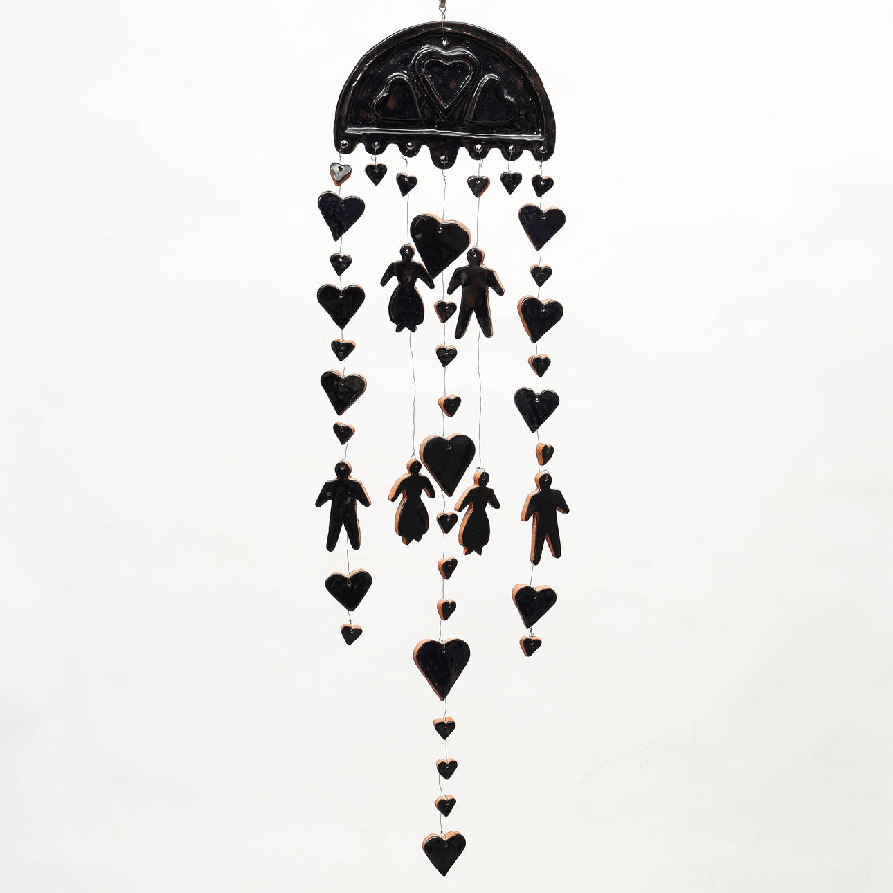 WALL DECORATION, terracotta, gingerbread men & hearts. Ceramics ...