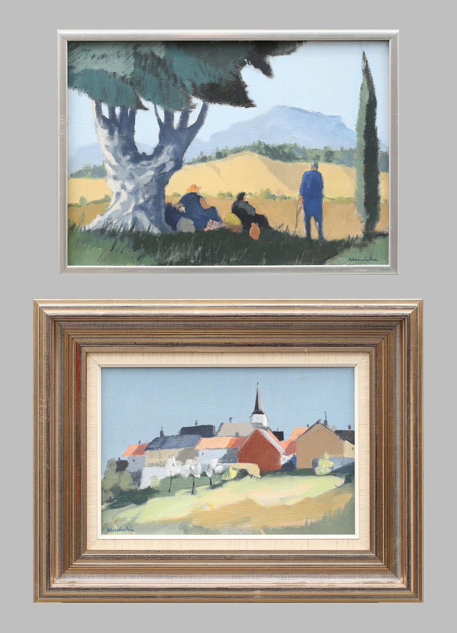 STIG WERNHEDEN. Olja på duk, 2 st, signerade Wernheden.