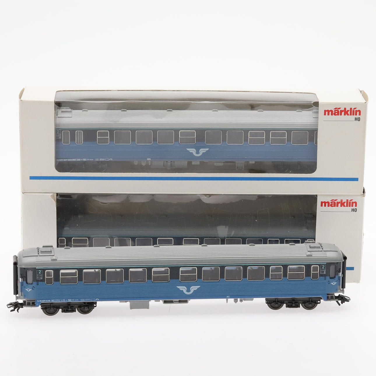 PASSAGERARVAGNAR, 3 st, Märklin 4377, "SJ" H0.