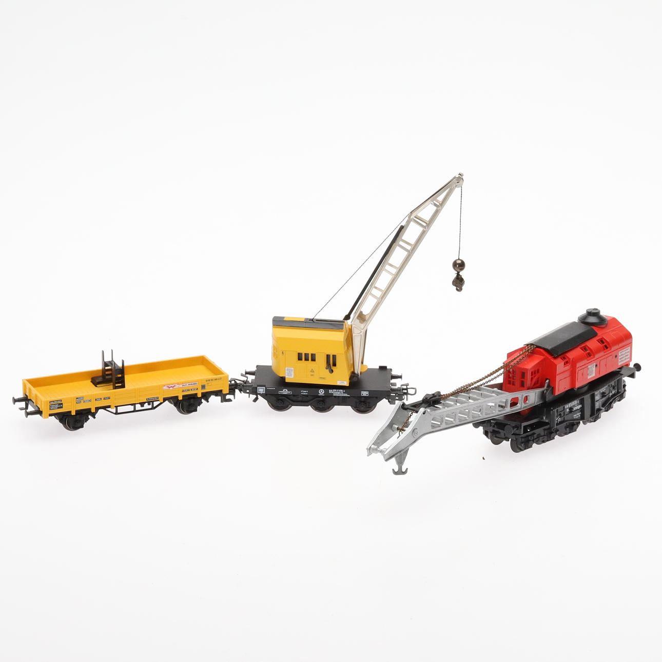 KRANVAGNAR, 2 st, Märklin, Fleischman, H0.