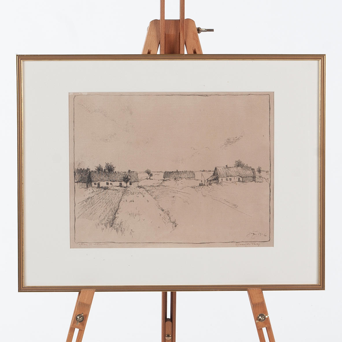 EMIL JOHANSSON-THOR. Chalk on paper, signed.