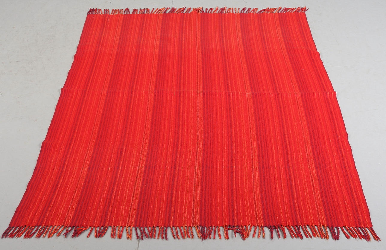 FILT / PLÄD, ull, Viola Gråsten, Tidstrand. 1900-talets mitt.