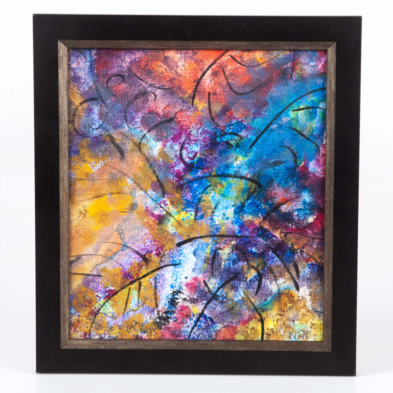 NELL  WALDEN. Oil on panel, Composition, monogram signed.