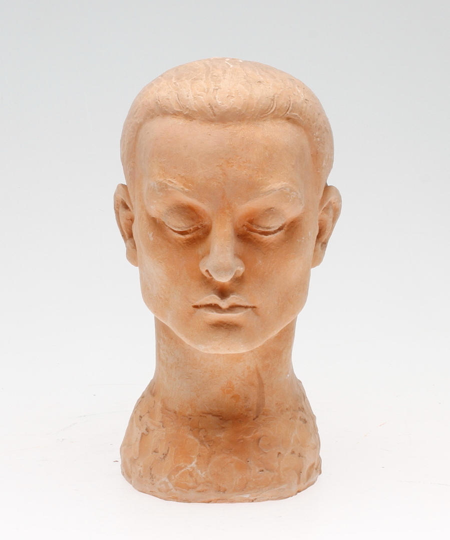 CARIN NILSON(1884-1973). Skulptur, byst, gips, signerad.