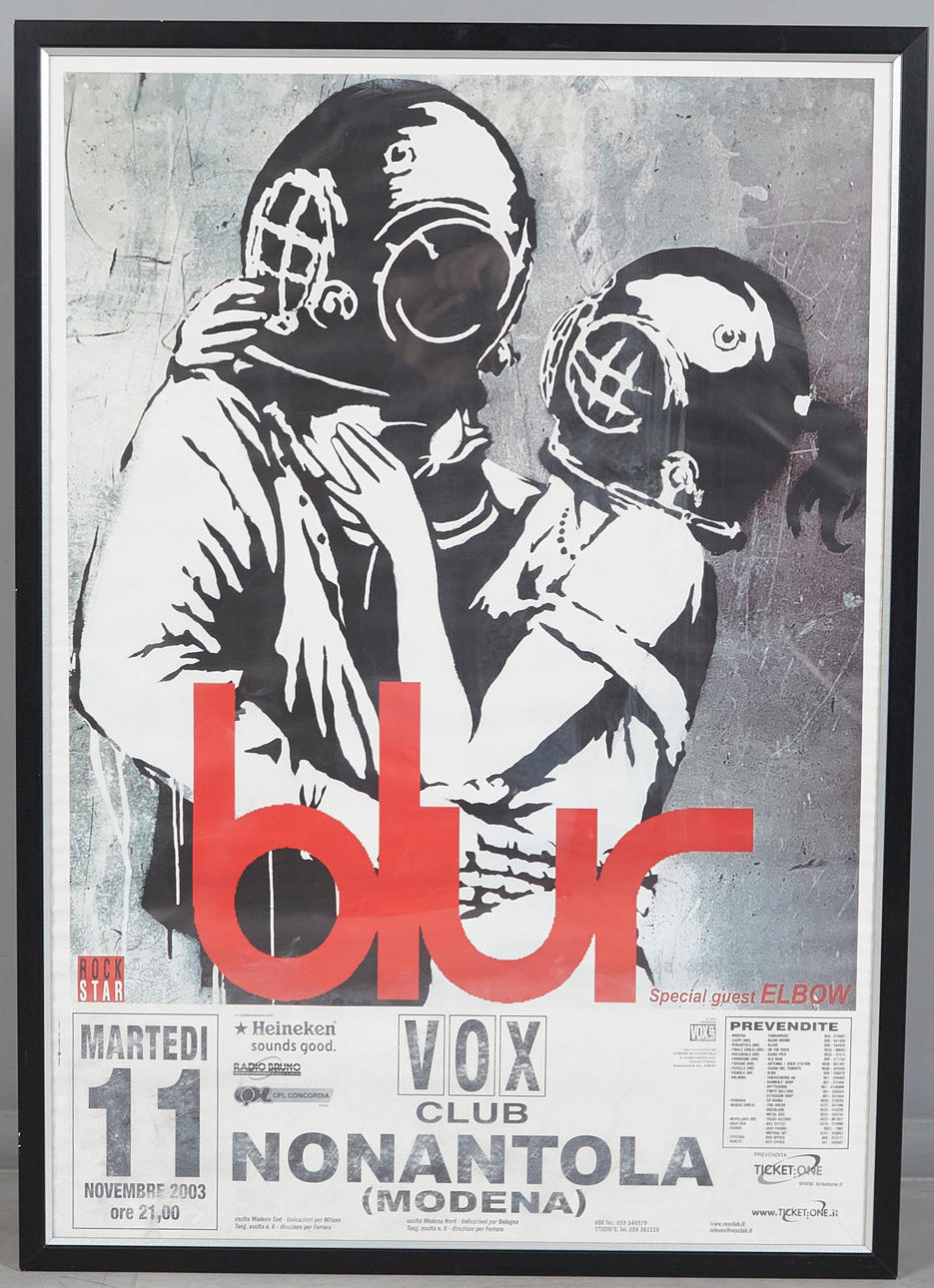 BLUR. Original poster VOX Club 2003, Italy. Art - Engravings