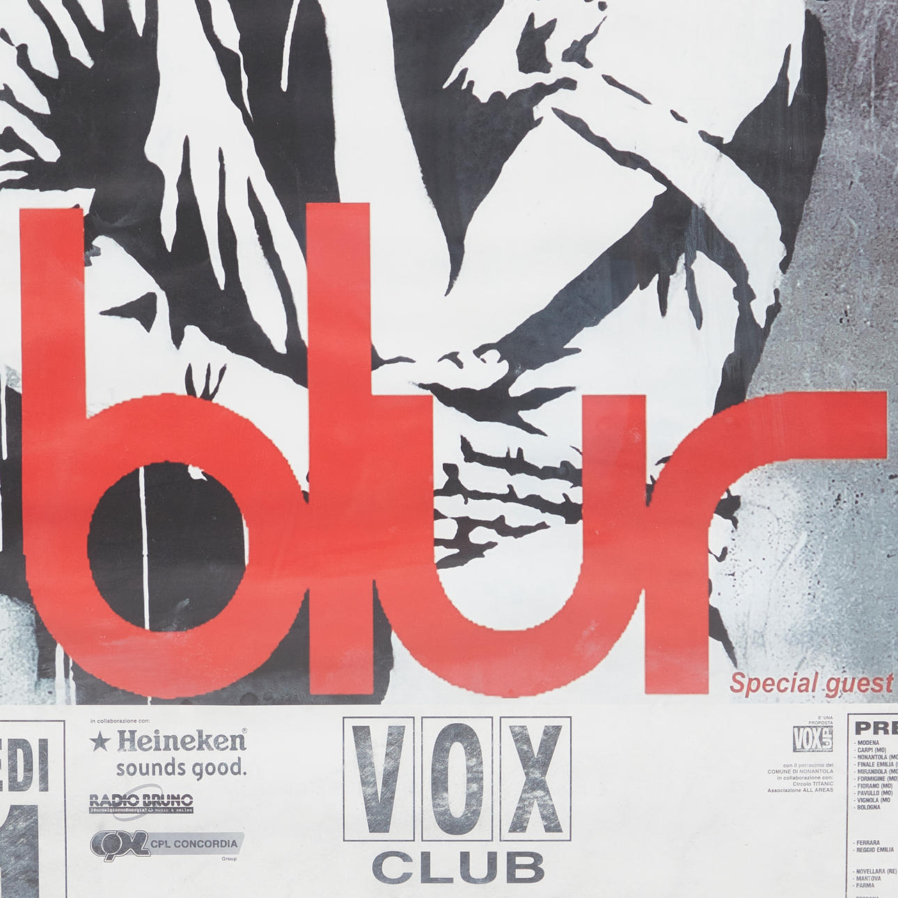 BLUR. Original poster VOX Club 2003, Italy. Art - Engravings