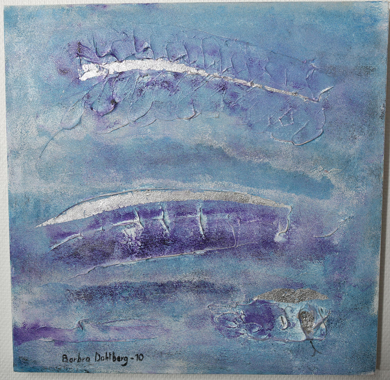 BARBRO DAHLBERG. Olja på duk, Komposition, signerad, daterad -10. SÄLJES TILL FÖRMÅN FÖR HUMANISTHJÄLPEN.