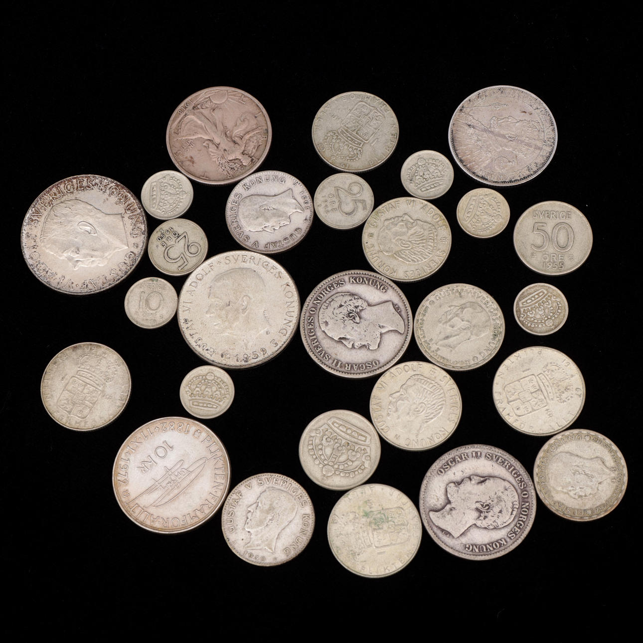 COIN, silver, total weight 213 grams.