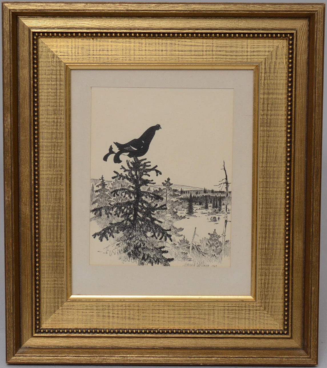 HARALD WIBERG. TUSCHTECKNING, Orrtupp.