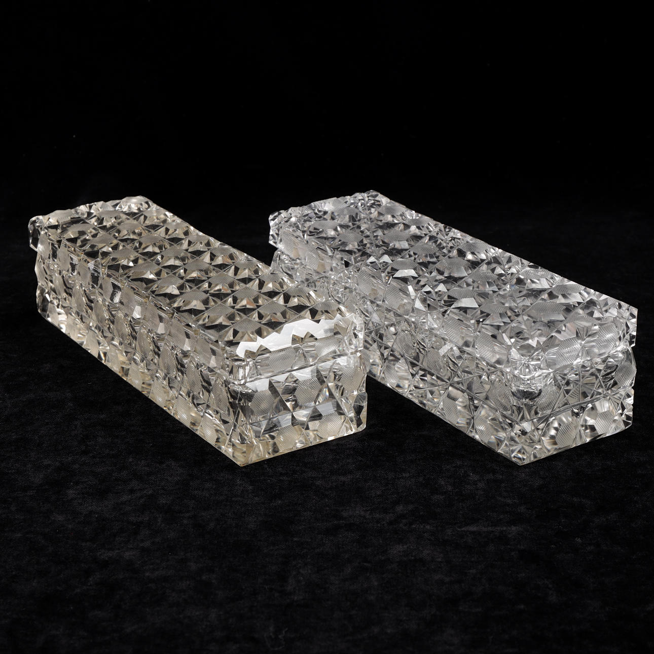 ASKAR, 2 st, slipat glas, 1900-tal.