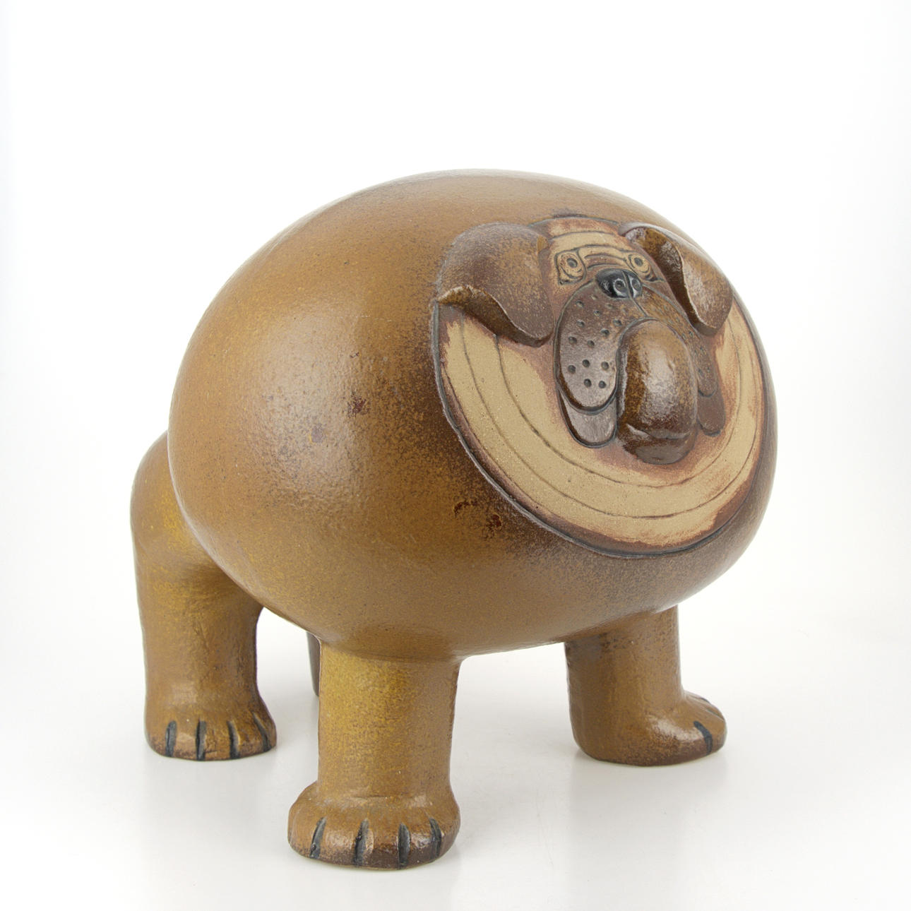 置物 Lisa Larson BULLDOG LISA LARSON. A figurine, “Bulldog maxi”, from Kennel, glazed