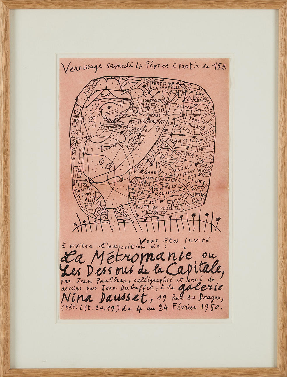 JEAN DUBUFFET. „La Métromanie ou les dessous de la Capitale