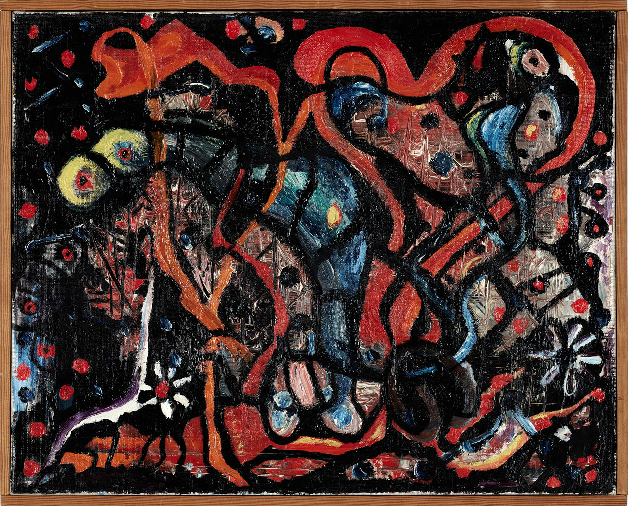 OKÄND KONSTNÄR, komposition, olja på duk.