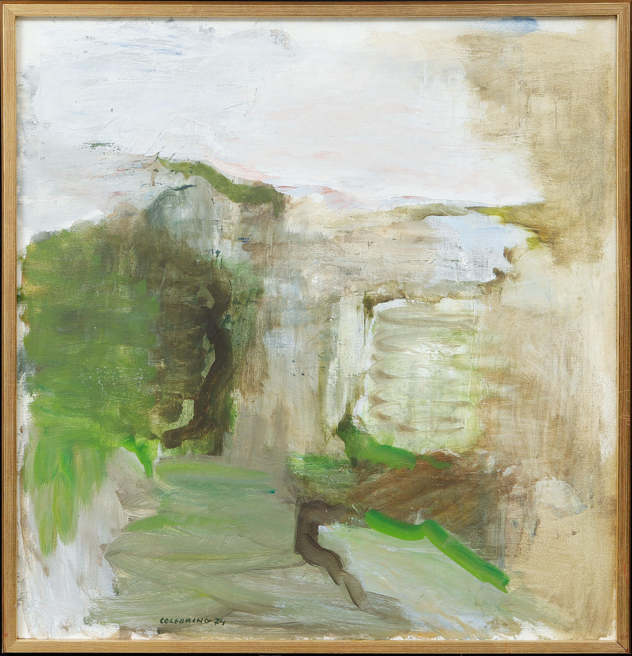 JOHNY COLEBRING. Landscape, oil on canvas, signed and dated 74.