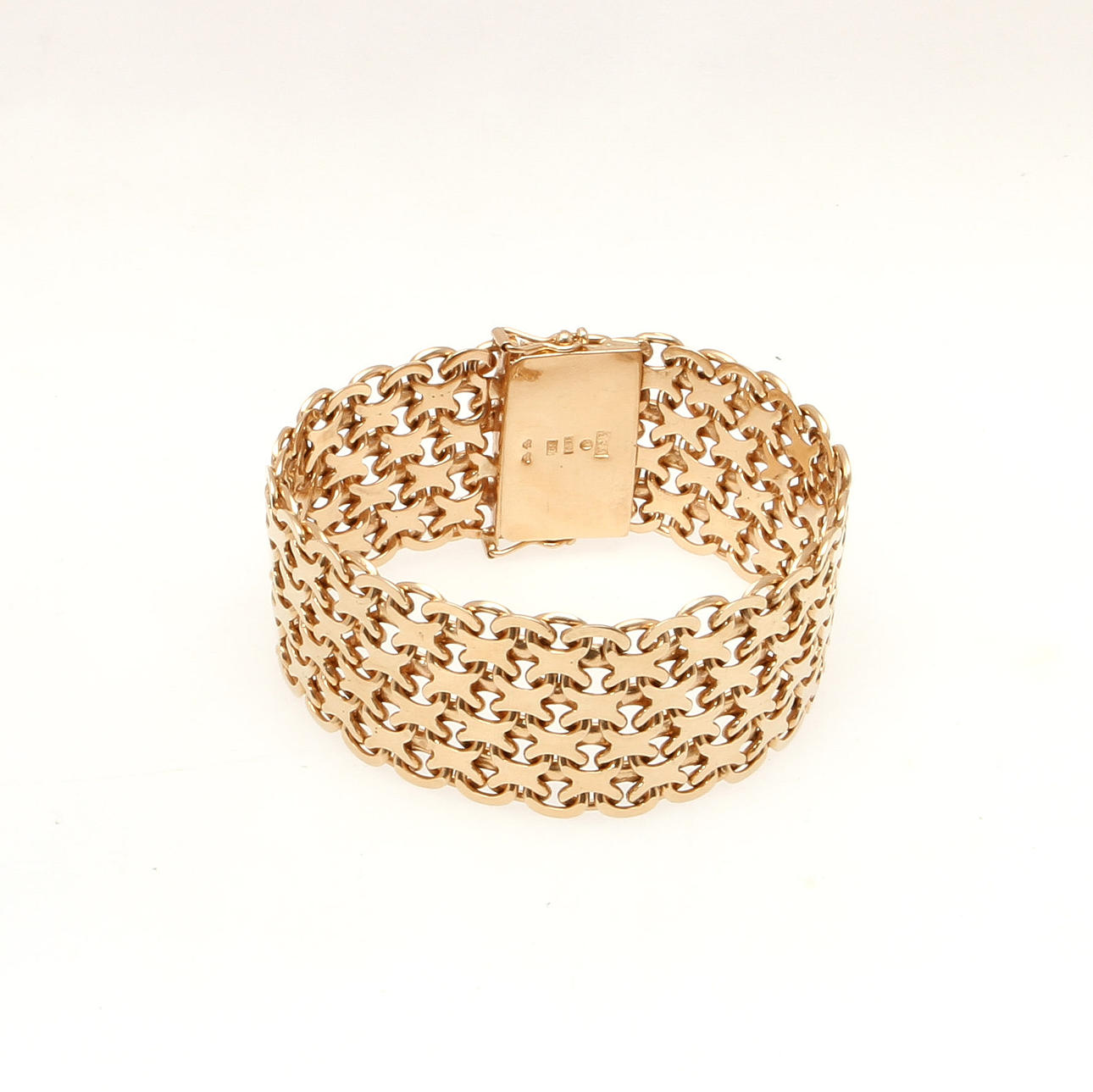 ARMBAND, 18k guld, Ädelsmycken Aktiebolag, 1968, vikt ca 104 gram.