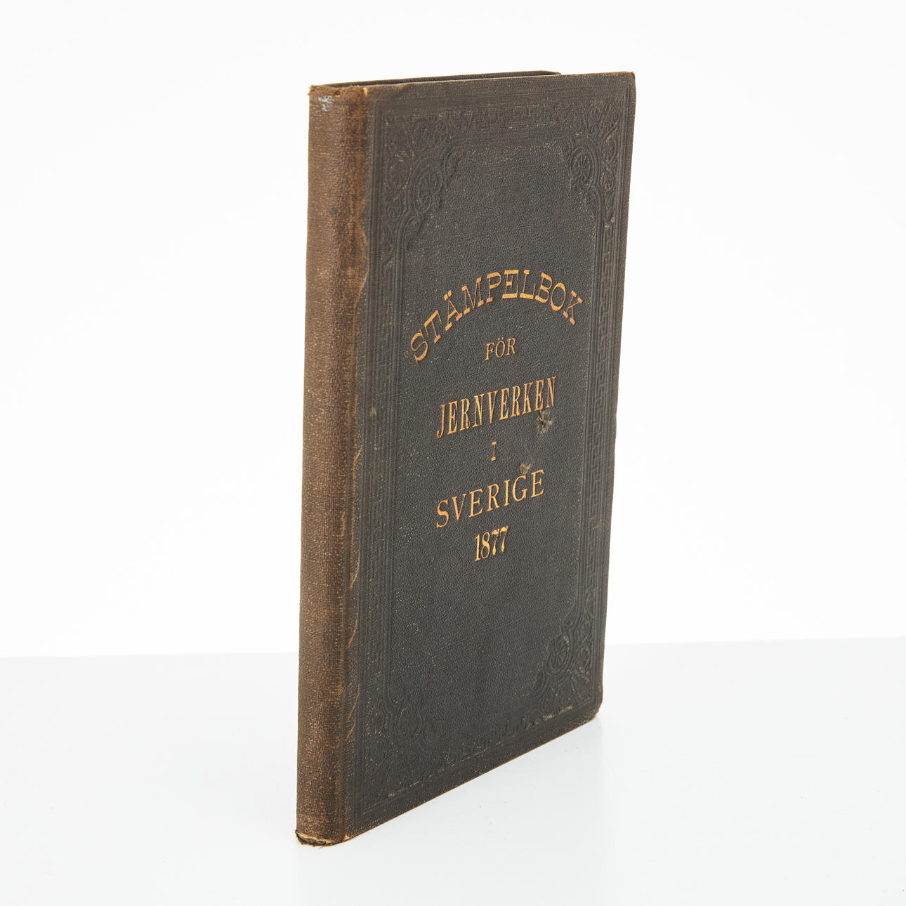 STÄMPELBOK FÖR SVENSKA JÄRNVÄRK, 1877.