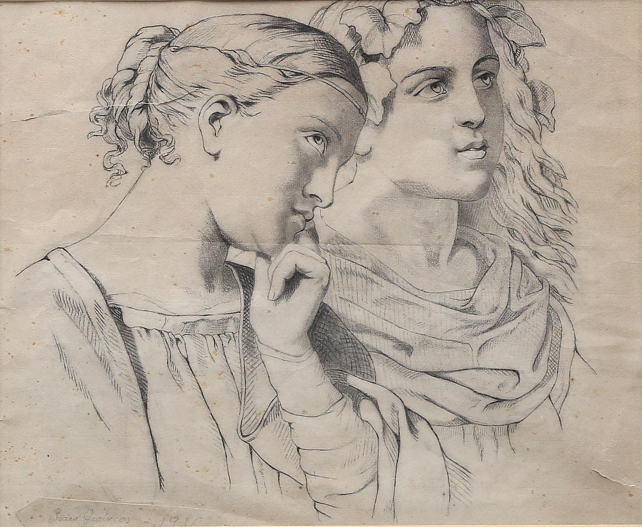 CATALAN SCHOOL, 20TH CENTURY. Two girls.