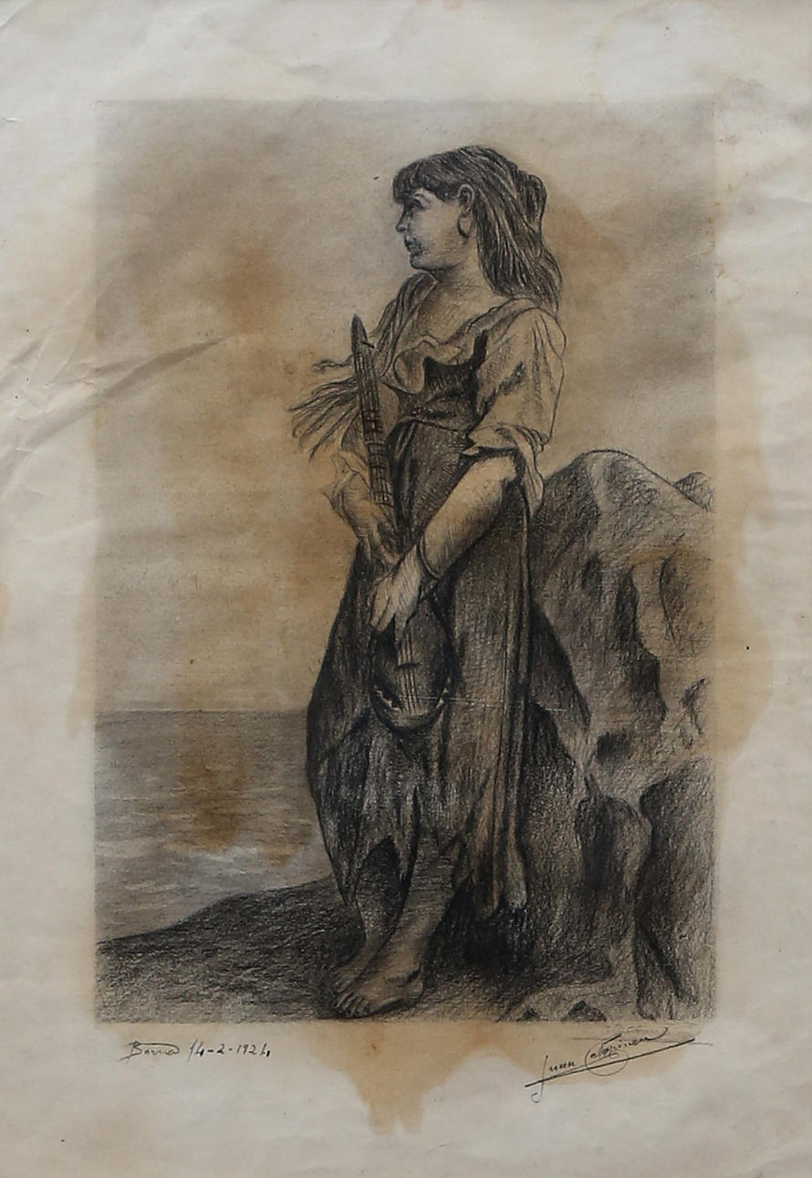 CATALAN SCHOOL, 20TH CENTURY. Girl.