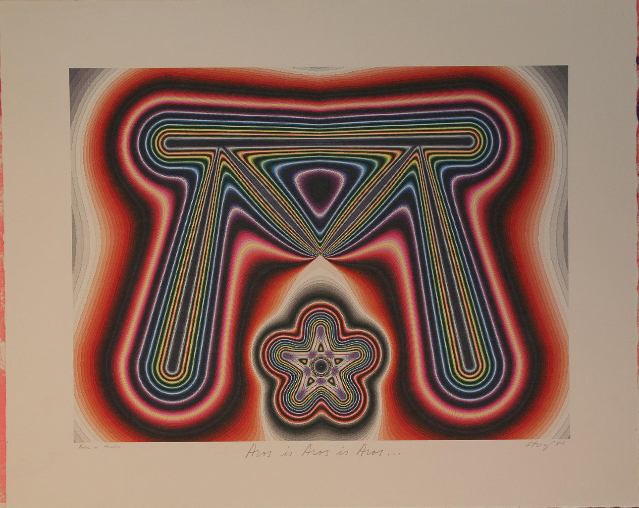 STURE JOHANNESSON. "Aros is Aros is Aros...." Färgserigrafi. Signerad Sture J och daterad -89.