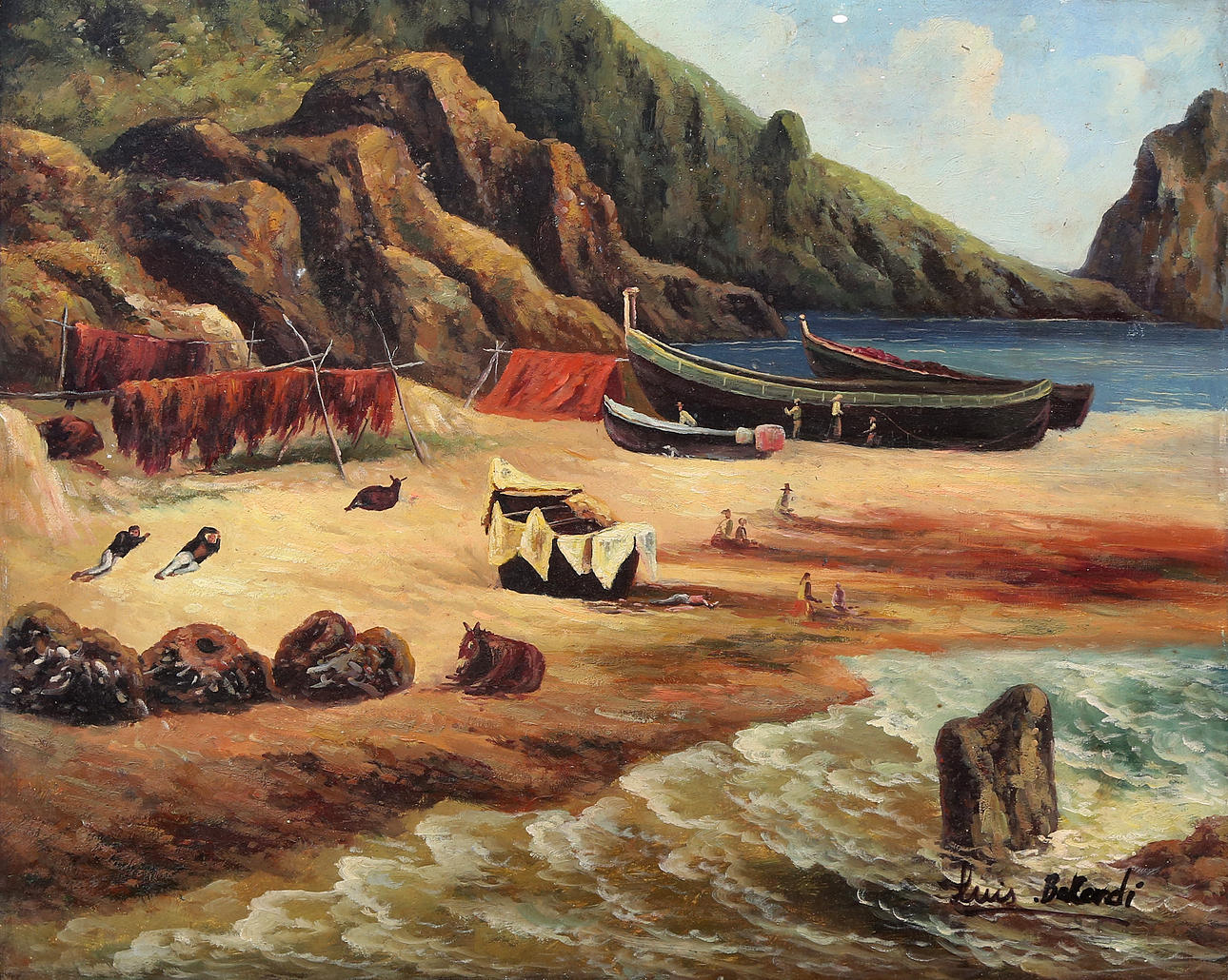 SPANISH SCHOOL, EARLY 20TH CENTURY. Seaside view.