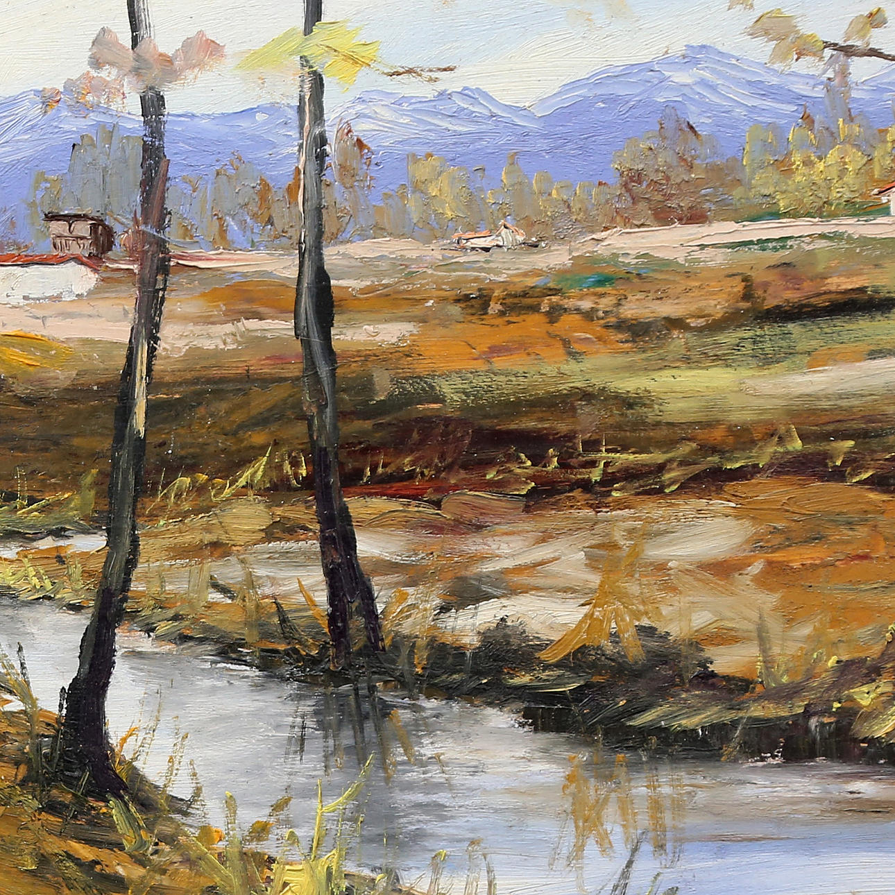 CATALAN SCHOOL, 20TH CENTURY. River landscape.