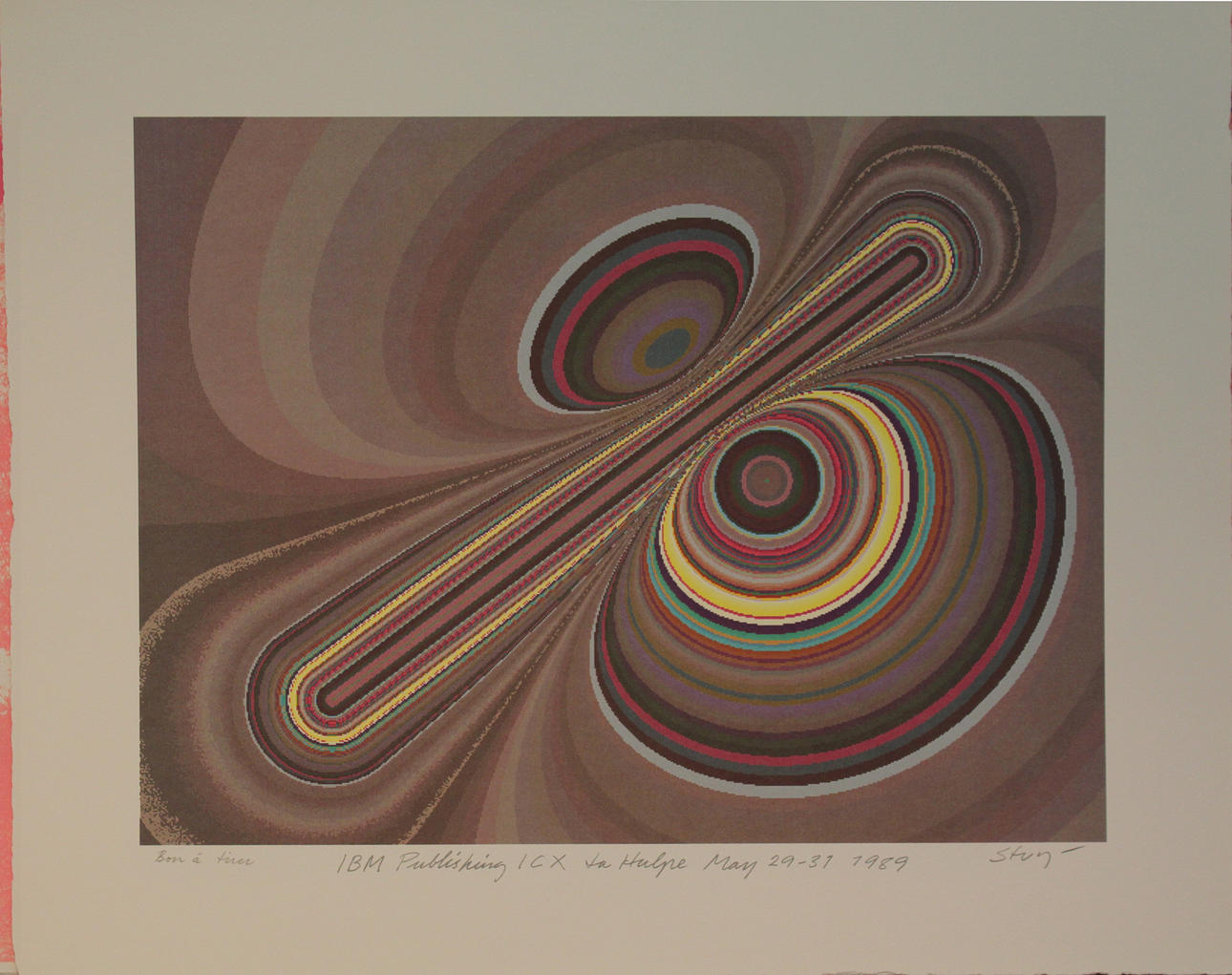 STURE JOHANNESSON. "IBM Publishing ICX La Hulpe May 29-31 1989" Färgserigrafi. Signerad Sture J.