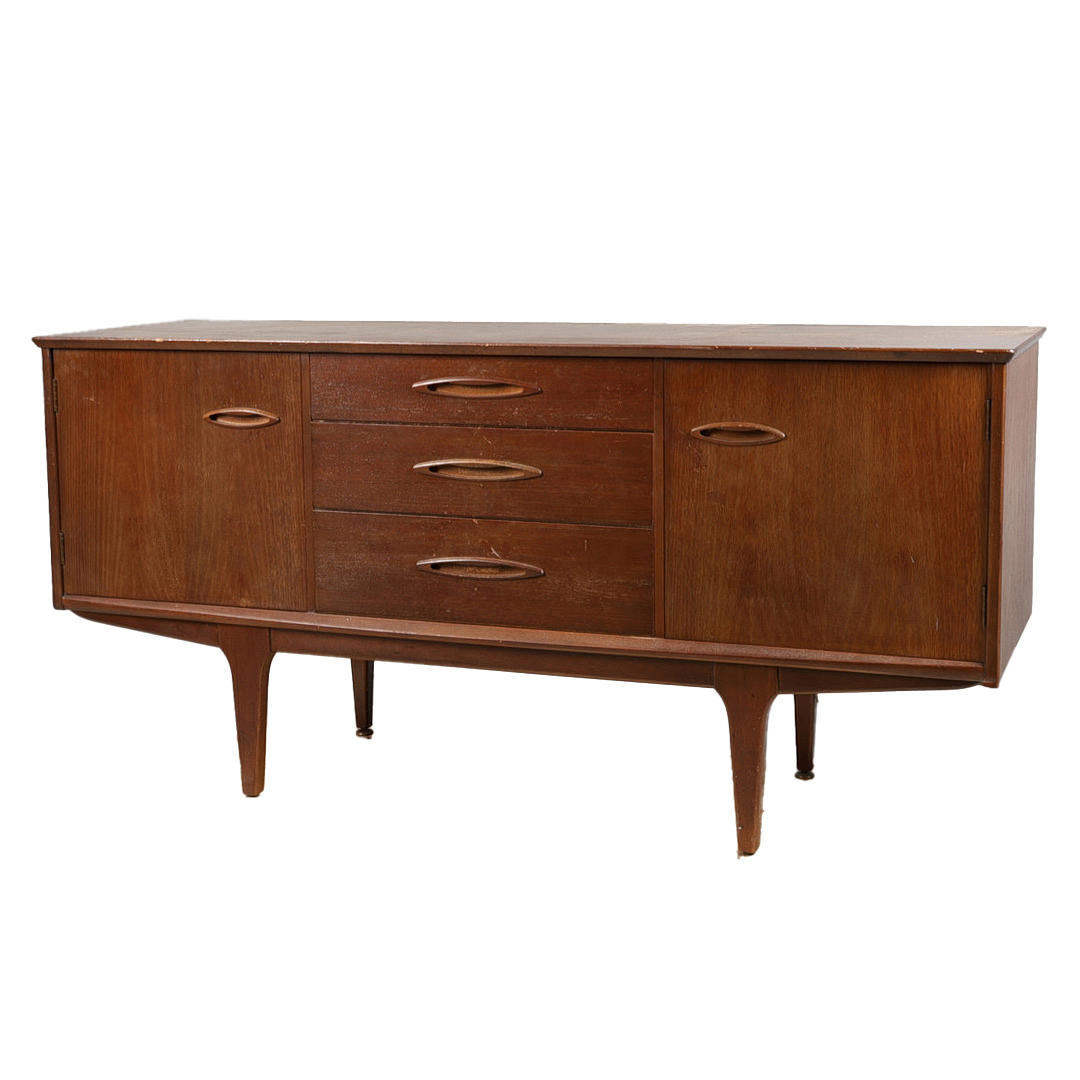 A JENTIQUE TEAK SIDEBOARD.