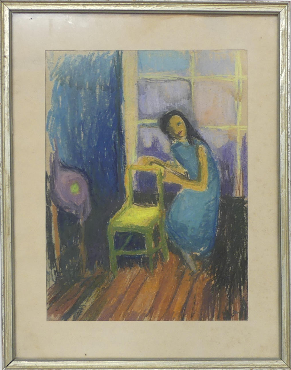 LILIAN VON KRUSENTJERNA. pastel, monogram signed.