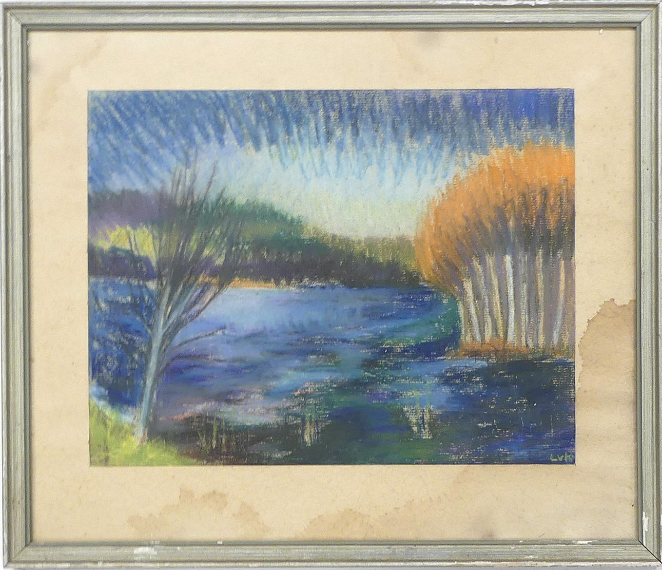 LILIAN VON KRUSENSTJERNA. pastel, monogram signed.