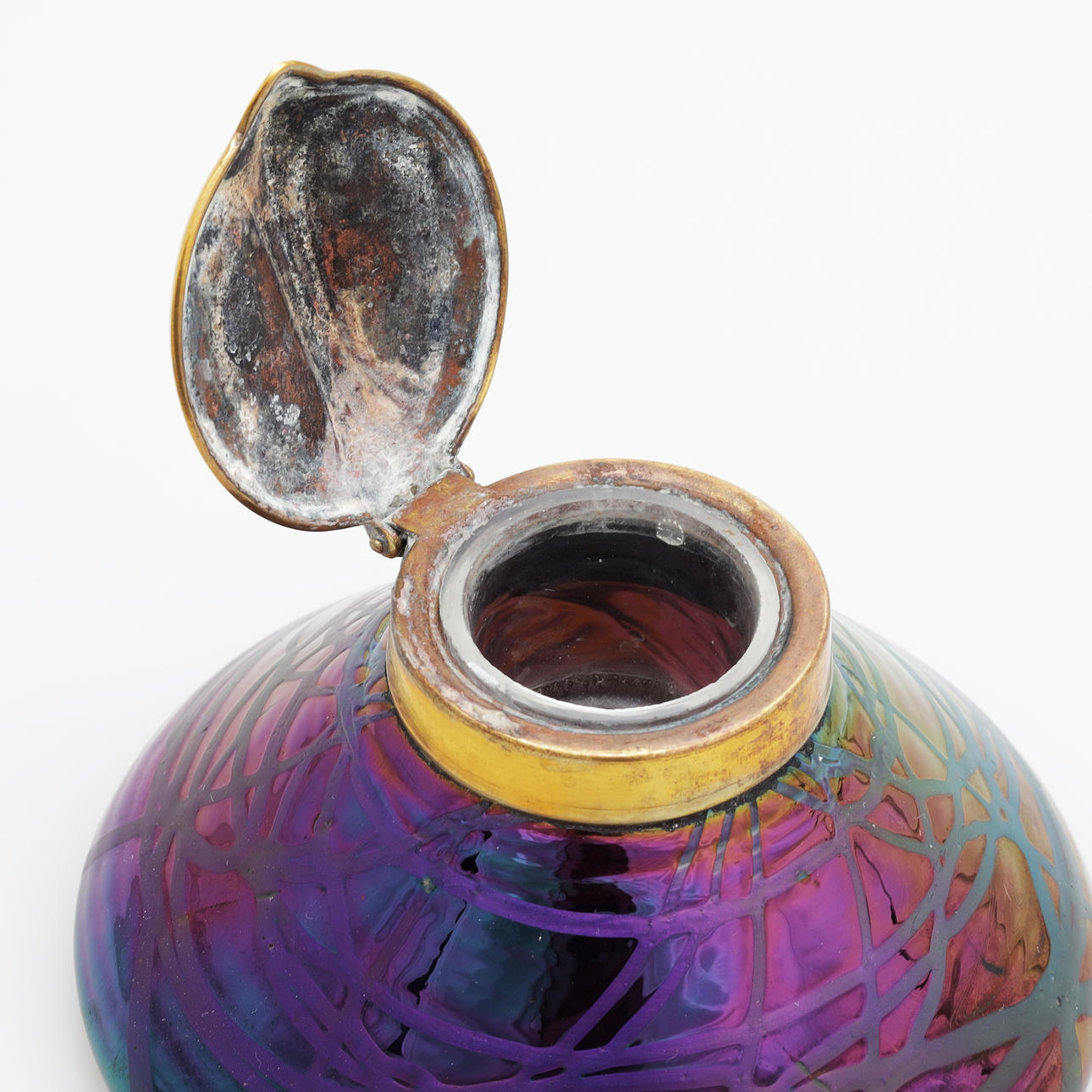 An art nouveau inkhorn, early 20th century. Glass - Utility glass ...