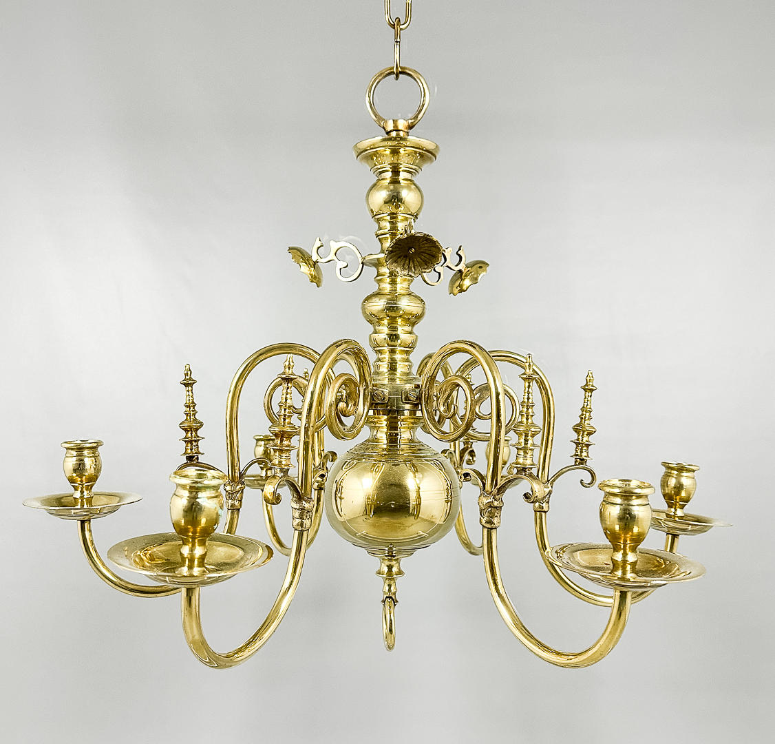 LJUSKRONA, mässing, barock-stil, 1900-tal.