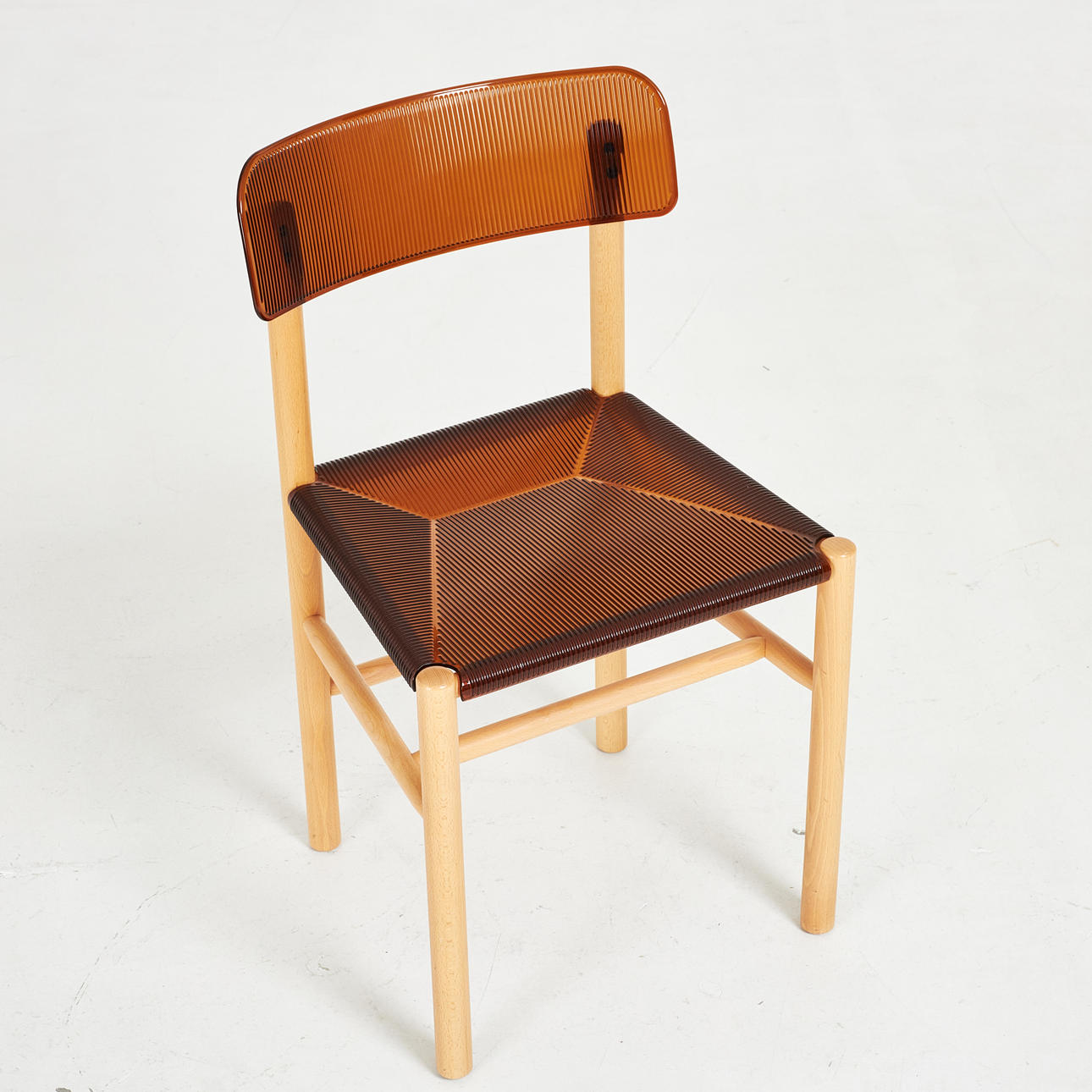 JASPER MORRISON. CHAIR, “Trattoria”, frame in beech, seat and back