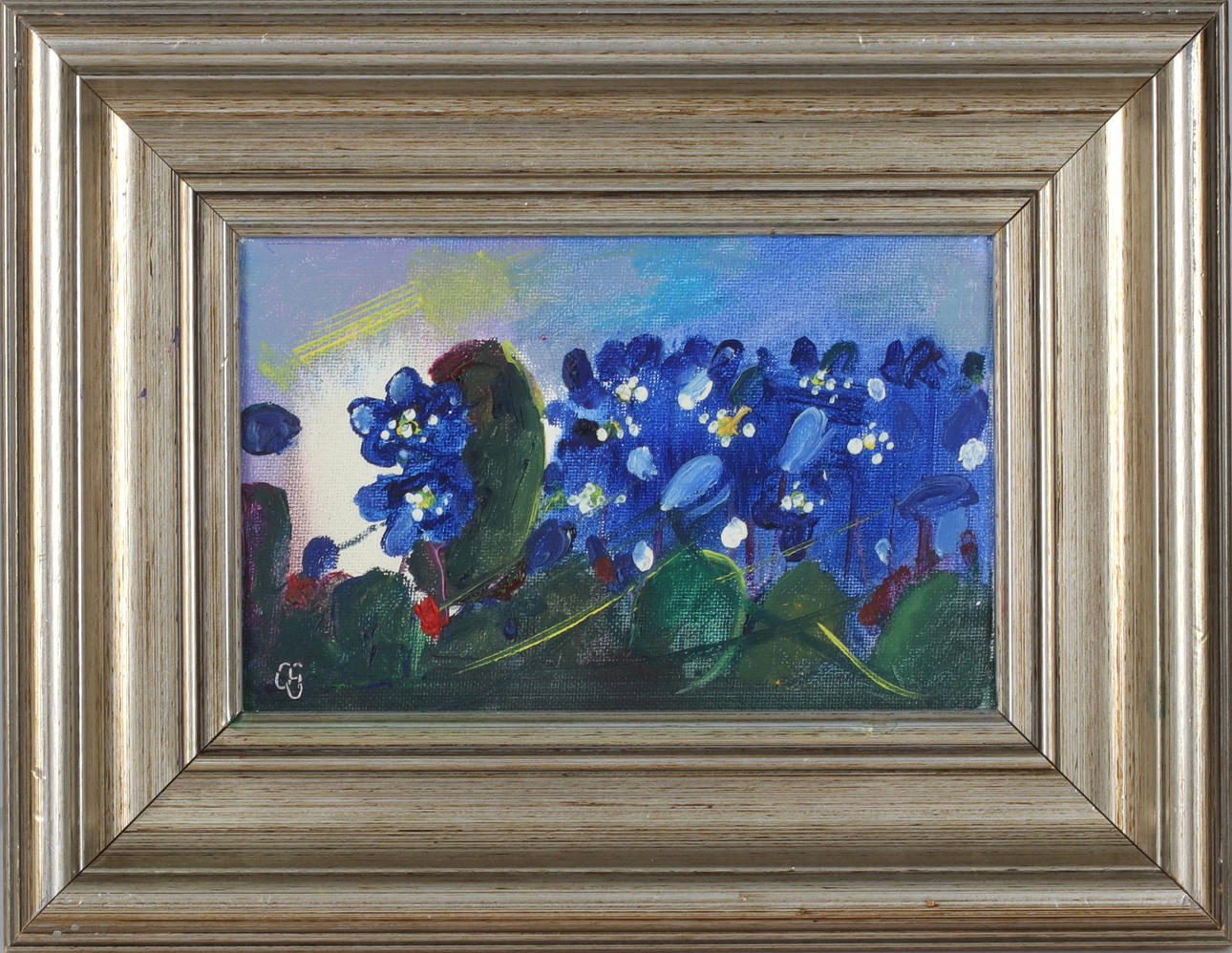 OLLE GUSTAFSSON. “Spring eyes”, oil on panel, monogram signed.