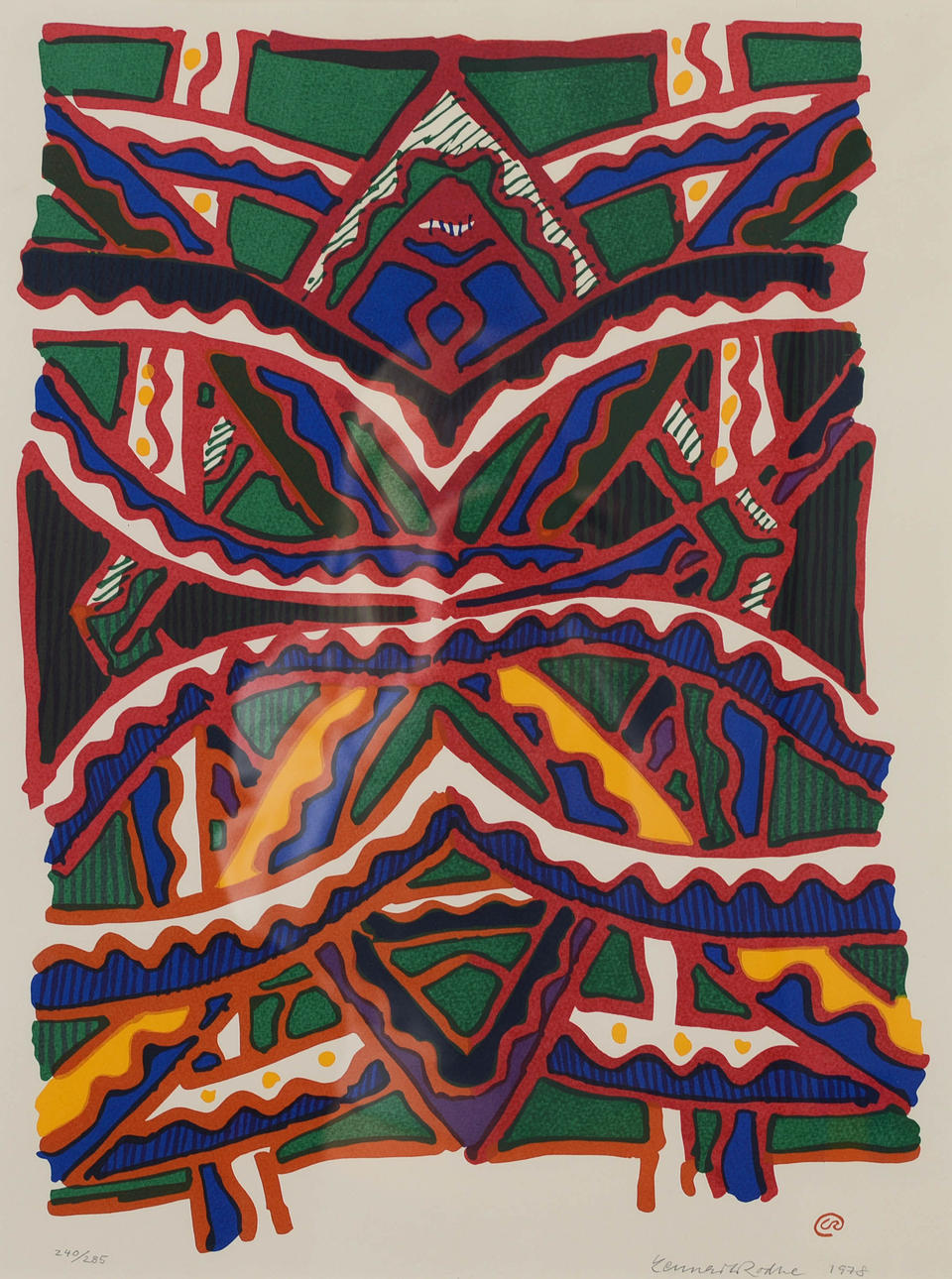 LENNART RODHE. Abstract composition, lithograph in colours, signed and numbered 240/285.