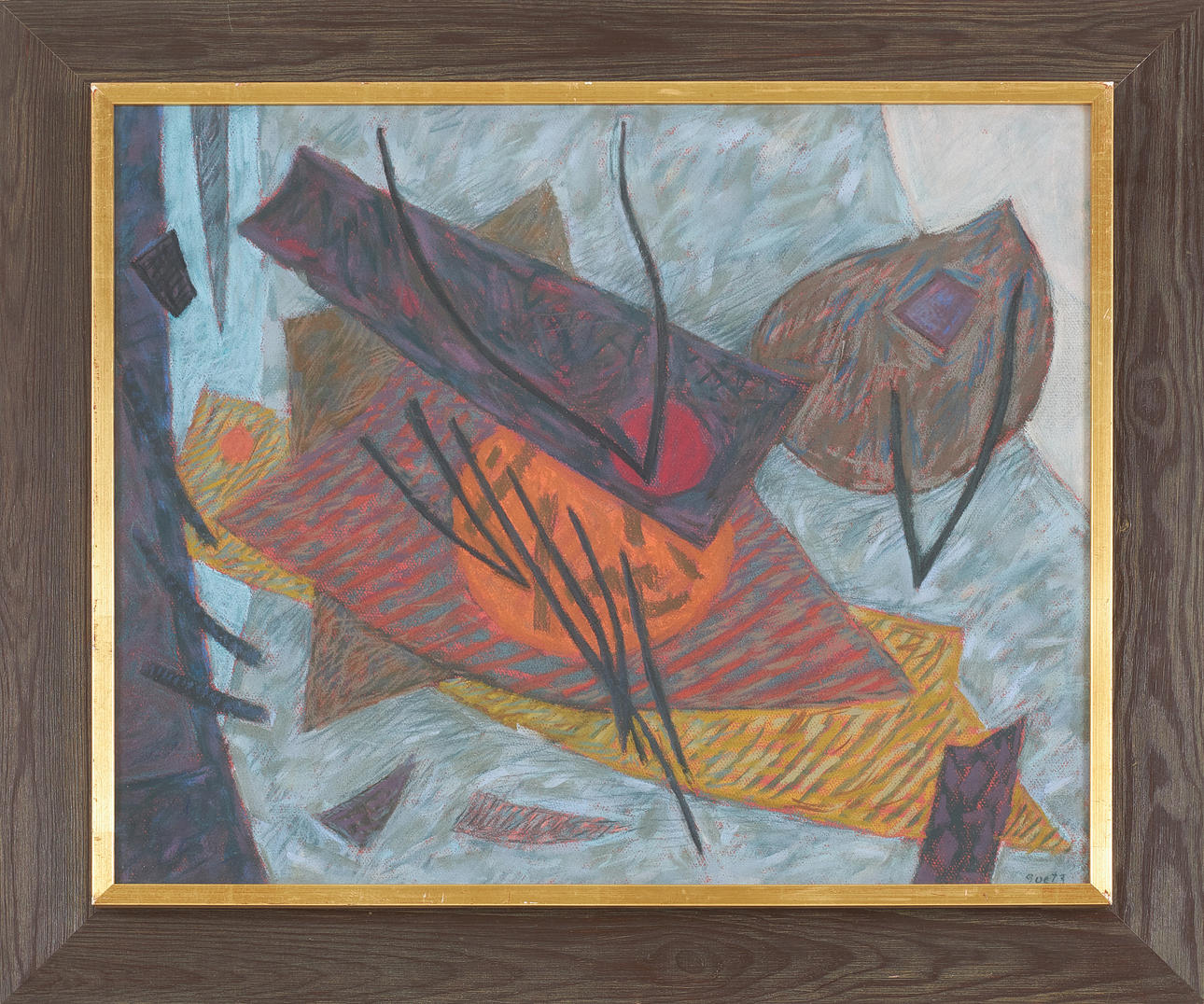 HENRI GOETZ (1909-1969). Composition, pastel, signed Goetz.