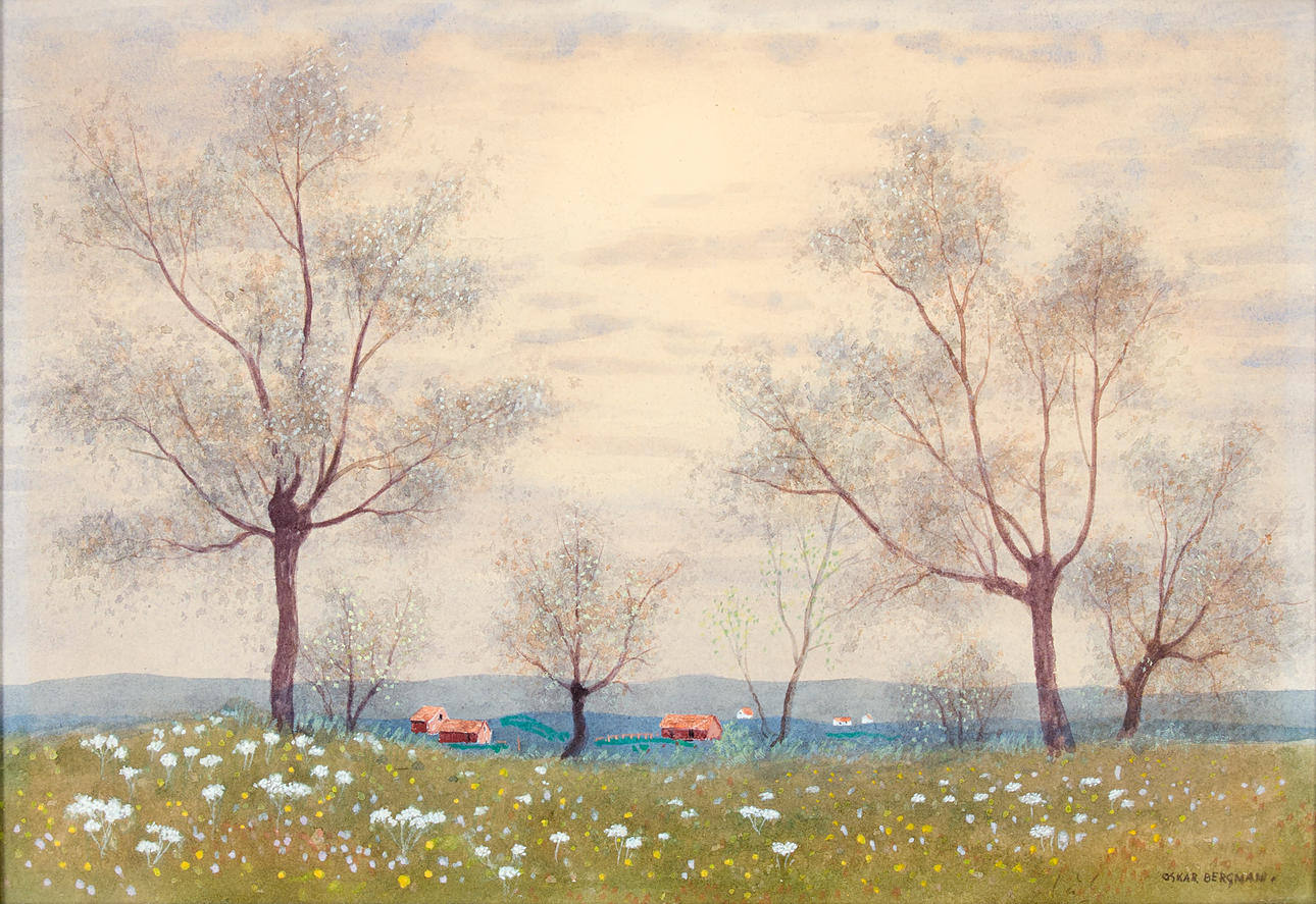 OSKAR BERGMAN. Spring Landscape.
