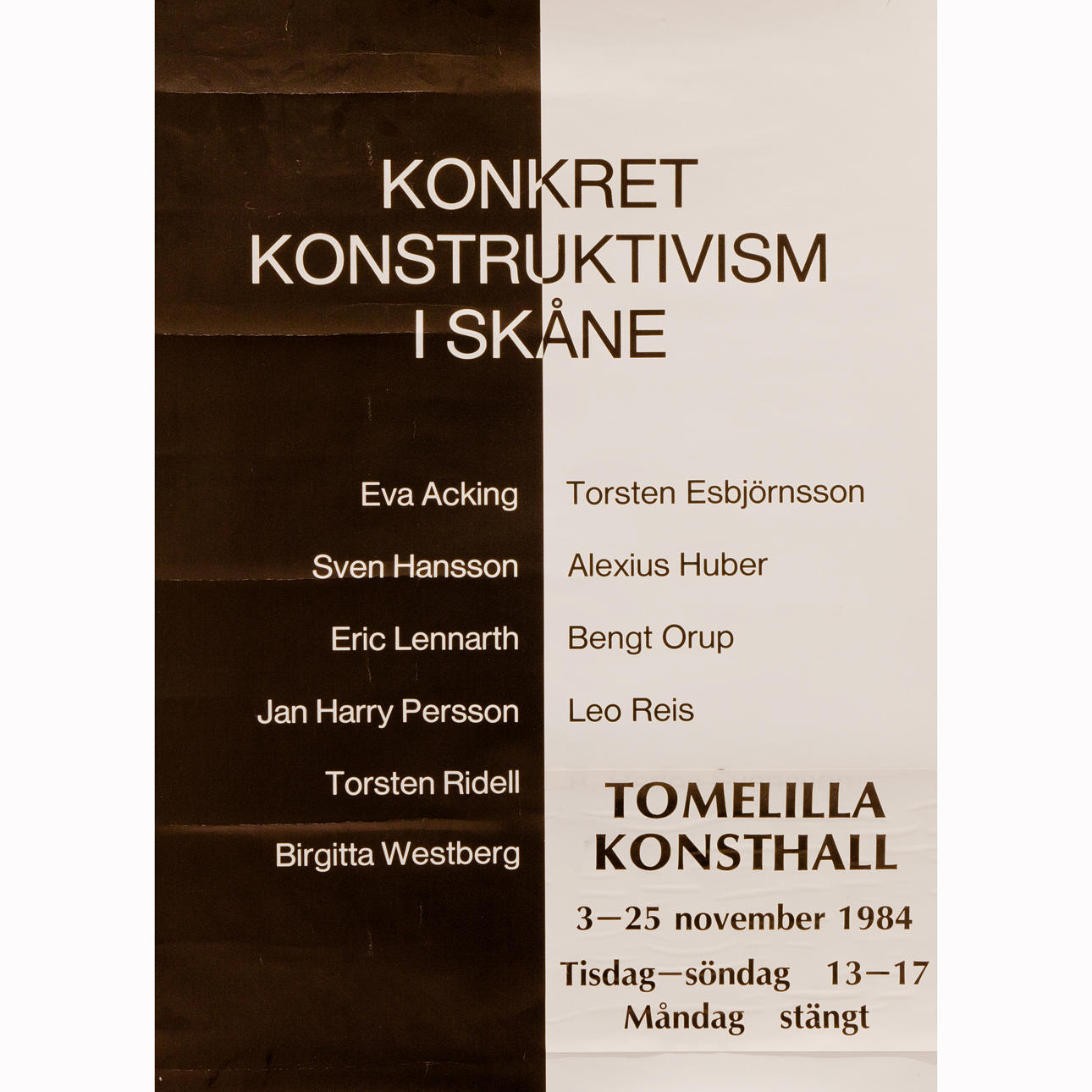 EXHIBITION POSTER original concrete constructivism 1980.