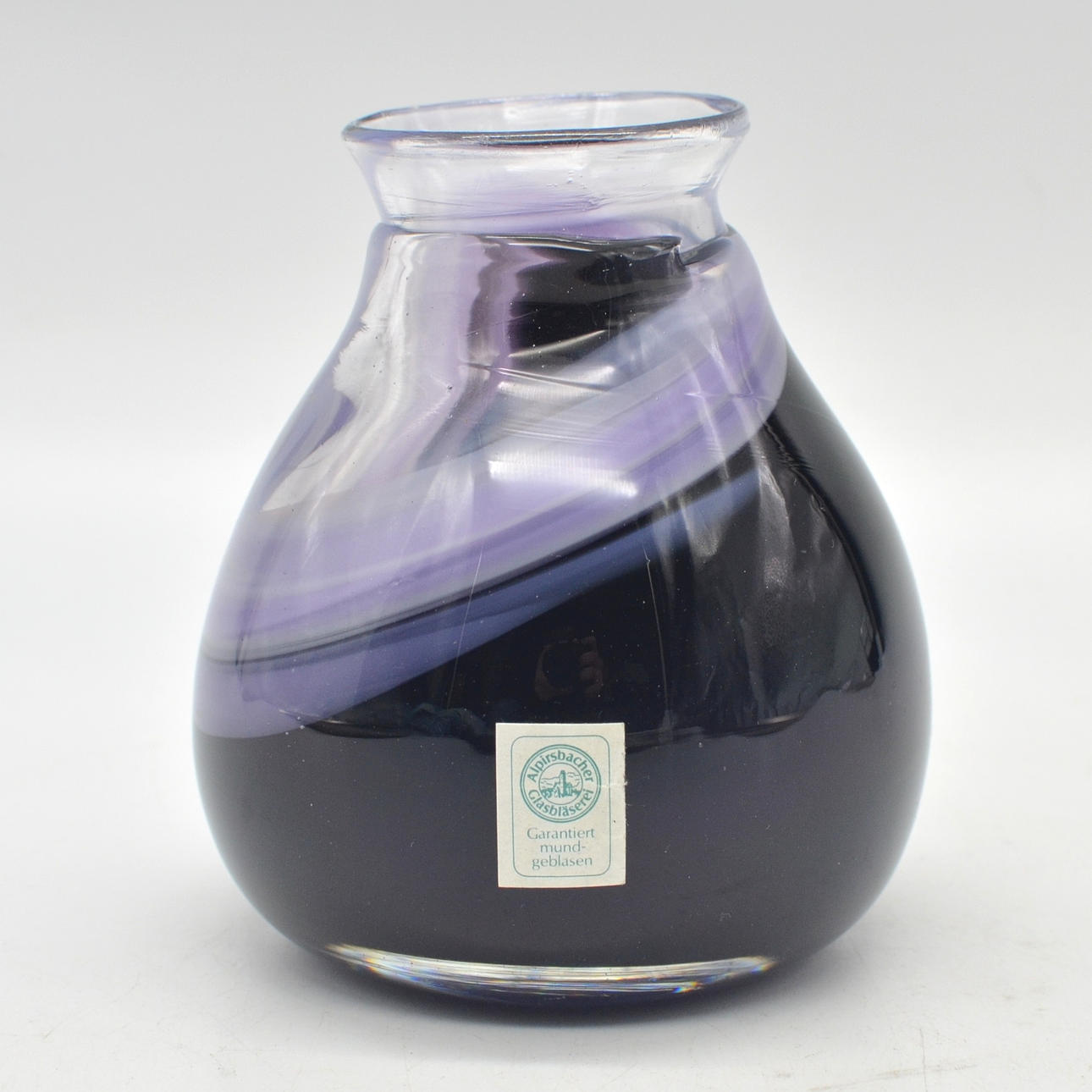 ALPIRSBACHER GLASS, MULTIPLE STUDIO GLASS, STUDIO LABEL, SIGNED AND DATED, 1986.