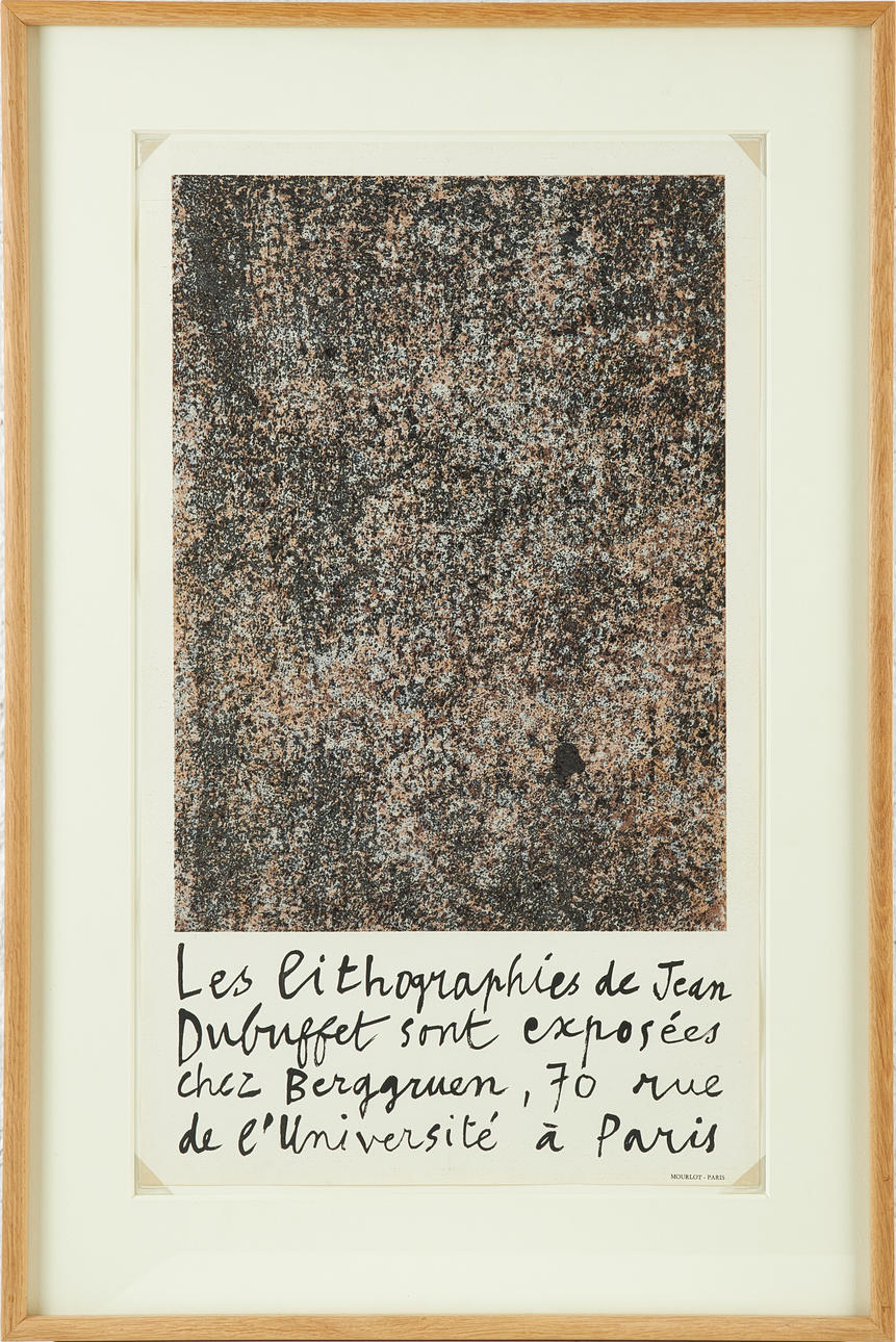 JEAN DUBUFFET. "Les lithographies de Jean Dubuffet sont exposées chez Berggruen".