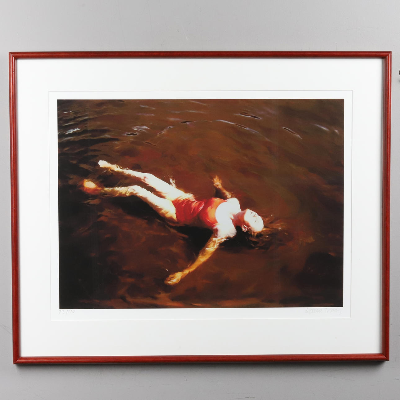 KARIN BROOS. GICLEE PRINT. “Floating”, numbered 23/90, signed.