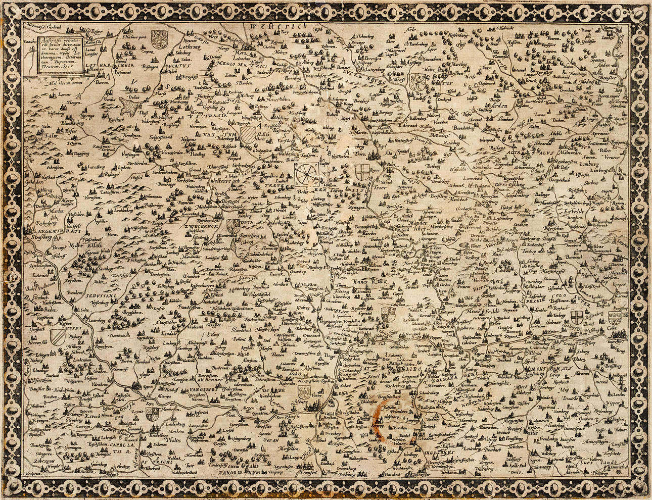 DE JODE, Tractus Rheni (Tabula II), ca 1578.