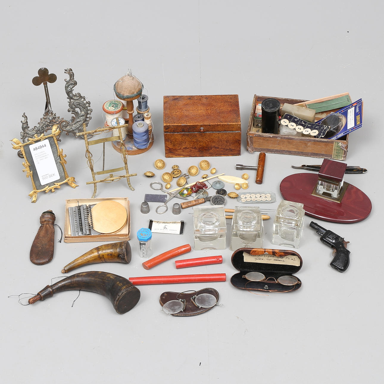 KRUTHORN, BLÄCKHORN, FOTORAMAR m m, 1800/1900-tal.